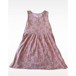 Girls Watermelon Dress Miss Pink Size 7 Youth Summer Trendy Playful Kids Outfit